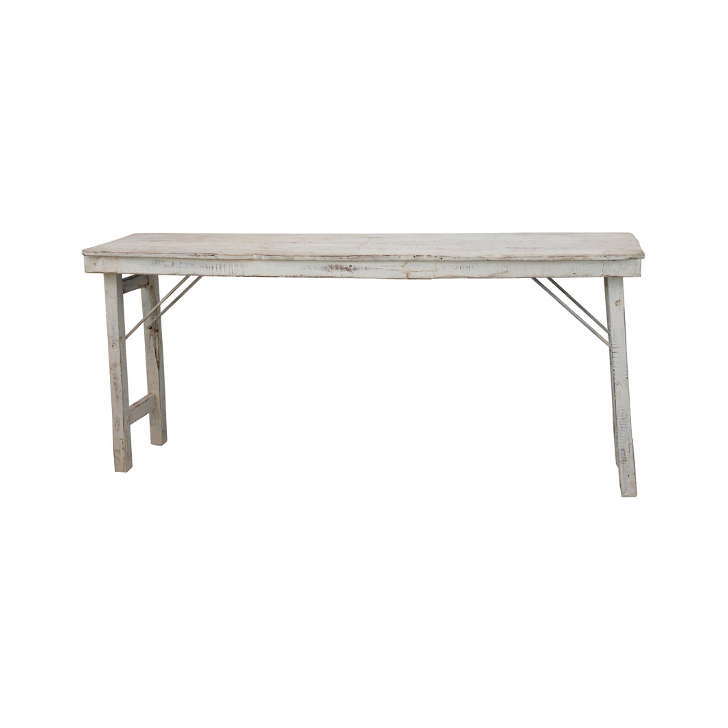 Whitewashed Folding Table