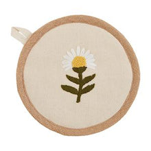 Load image into Gallery viewer, Floral Embroidery Pot Holder
