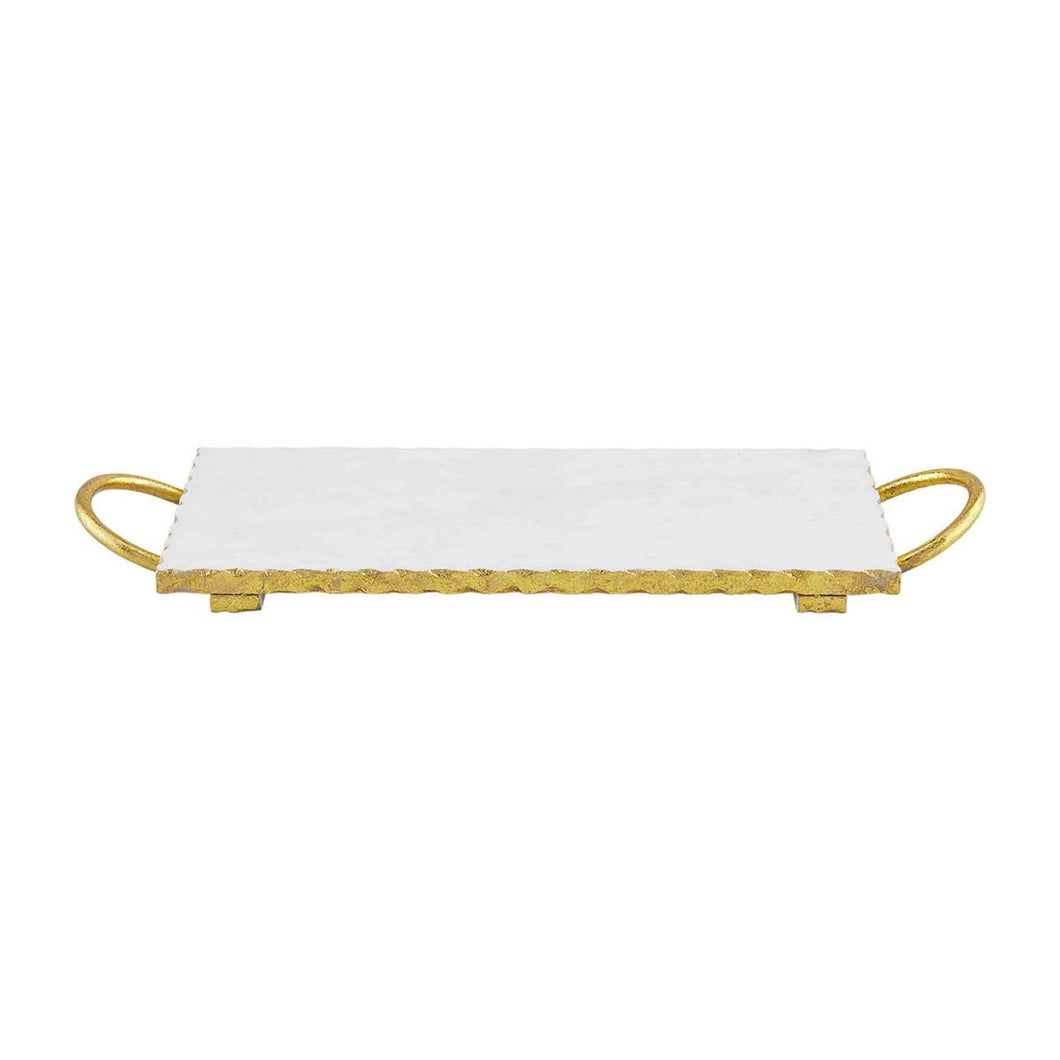 Gold & Marble Tray w/handles