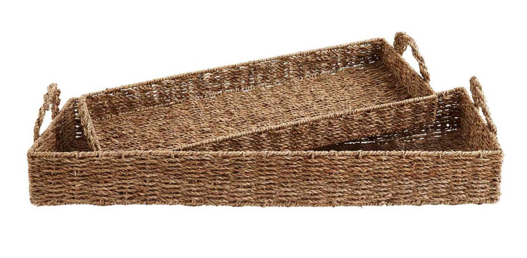 Seagrass Basket Tray Set
