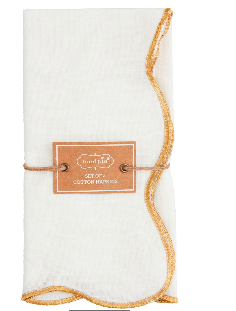 Gold Scallop Napkin Set