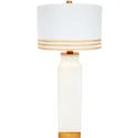 Ceramic Lamp w/Gold Trim Shade