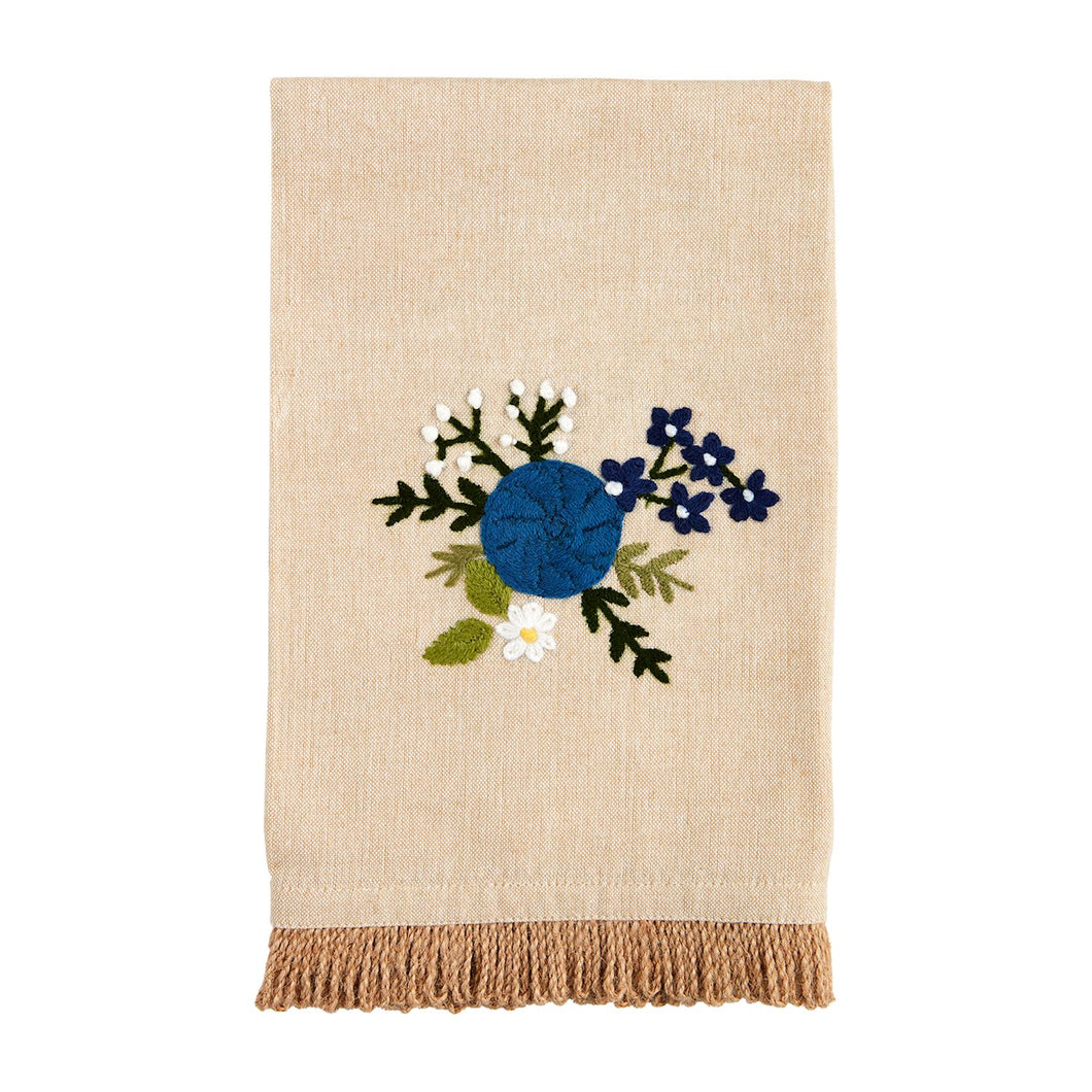 Flower Embroidery Towel
