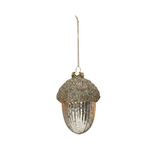 Load image into Gallery viewer, Mercury glass acorn ornament
