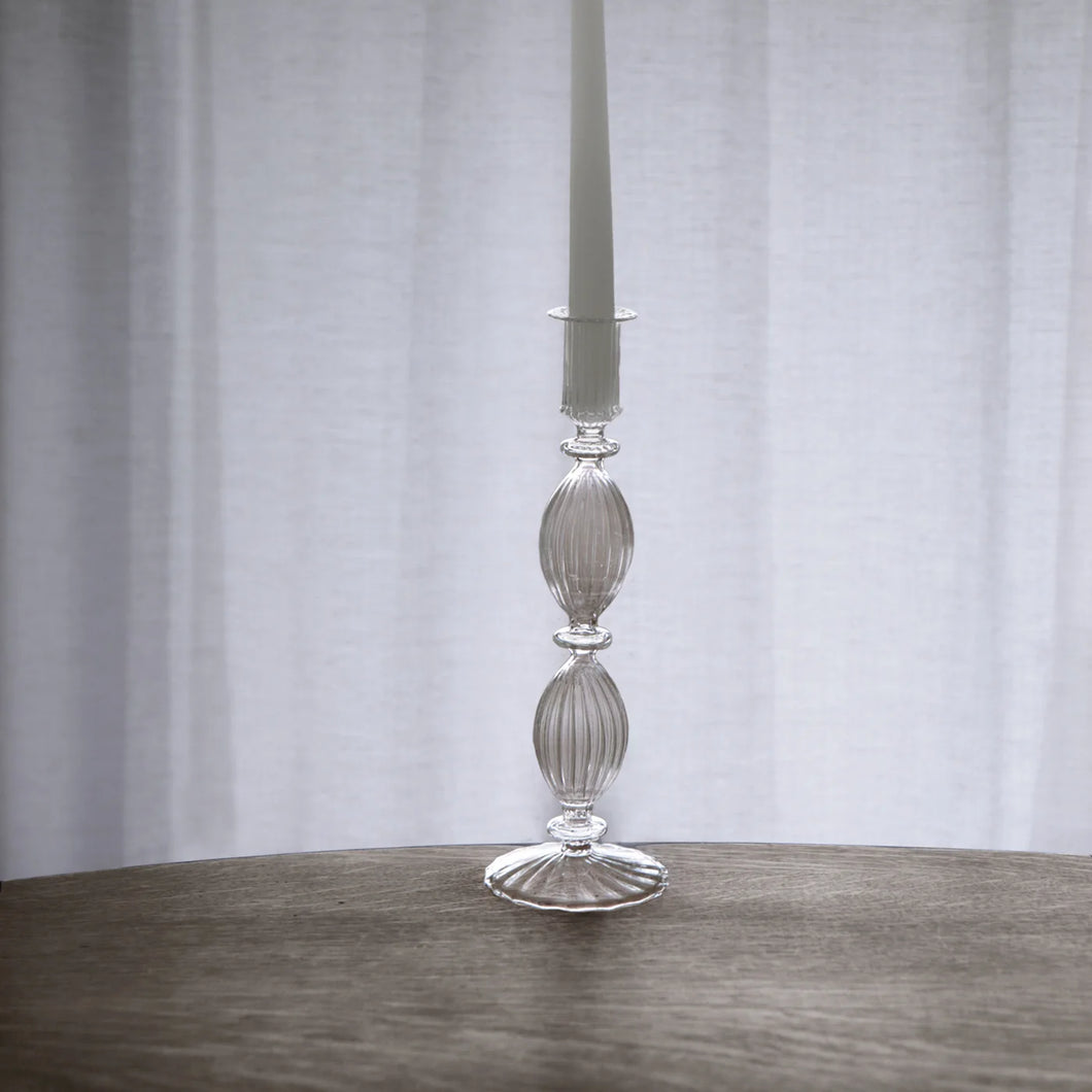 Beryl Glass Candlestick