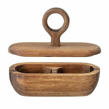Load image into Gallery viewer, Acacia Wood Divided Container w/ Lid
