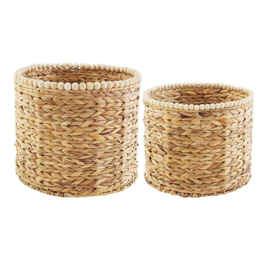 Beaded Tall Basket
