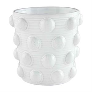 White Beaded Pots