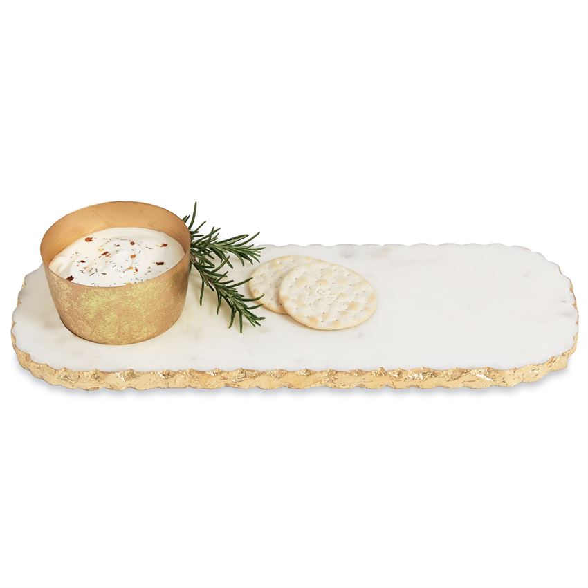 Marble Chipped Edge Dip & Tray