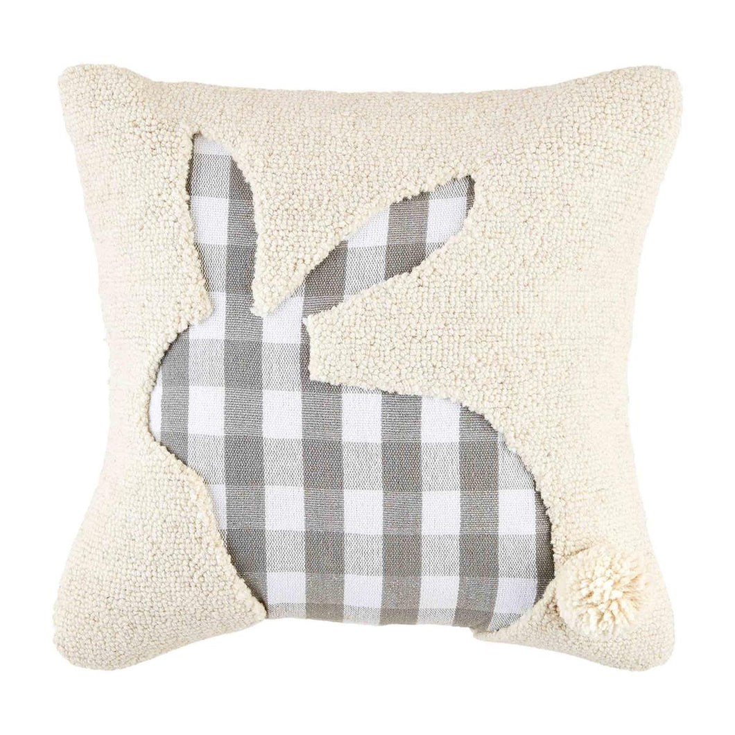 Checked Bunny Pillow