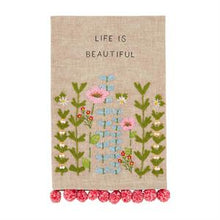 Load image into Gallery viewer, Floral Pom Towel
