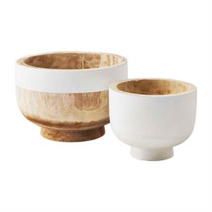 Paulownia Footed Wood Bowls