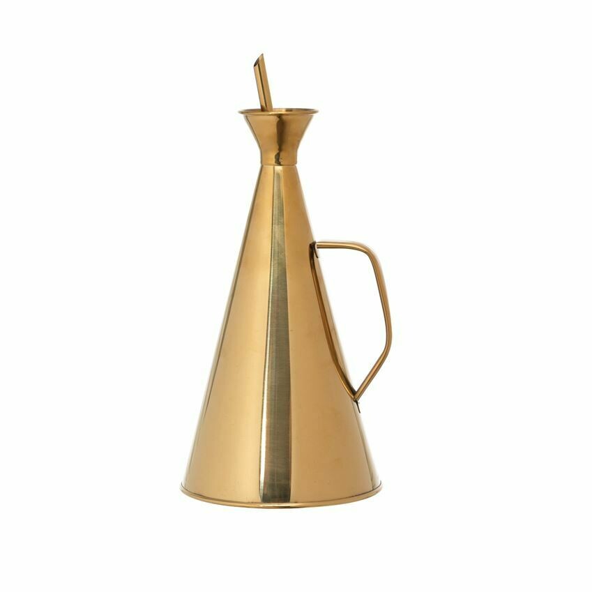 32 oz. Stainless Steel Oil Cruet, Gold Finish