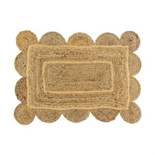 Load image into Gallery viewer, Scalloped Jute Rug
