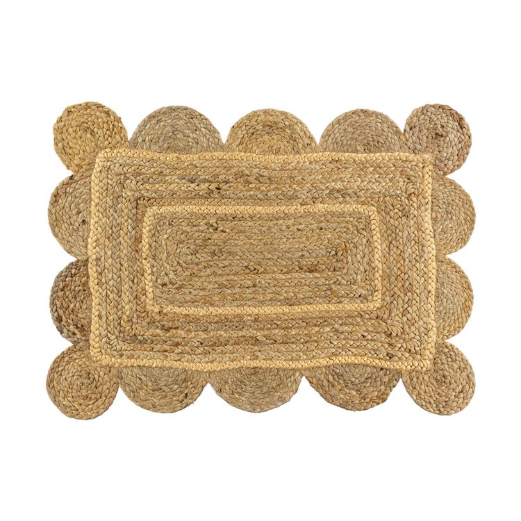 Scalloped Jute Rug