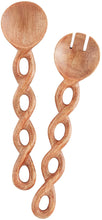 Load image into Gallery viewer, Twisted Wood Serving Set
