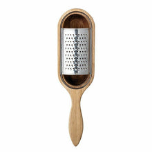 Load image into Gallery viewer, Acacia wood stainless steel grater
