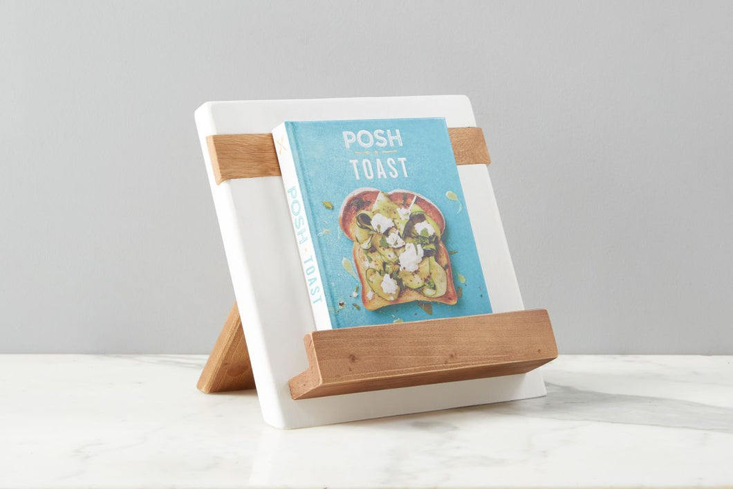 White Mod ipad/cookbook Holder