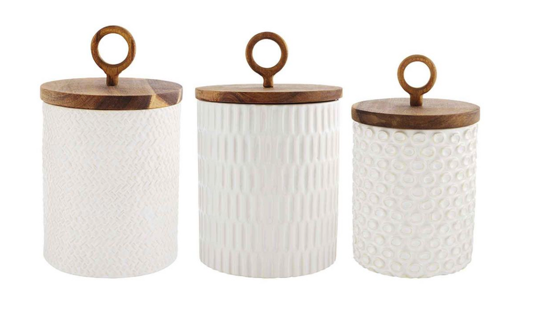 Stoneware Canister Set