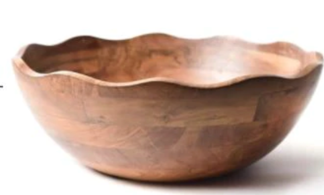 Fundamental Wood Ruffle Bowl