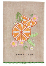 Load image into Gallery viewer, FRUIT EMBROIDERED TOWEL

