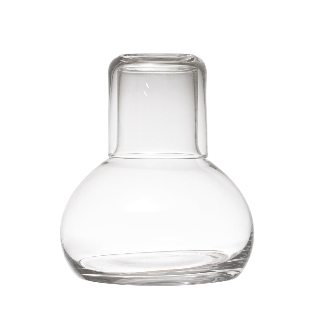 Glass Carafe w/drinking glass