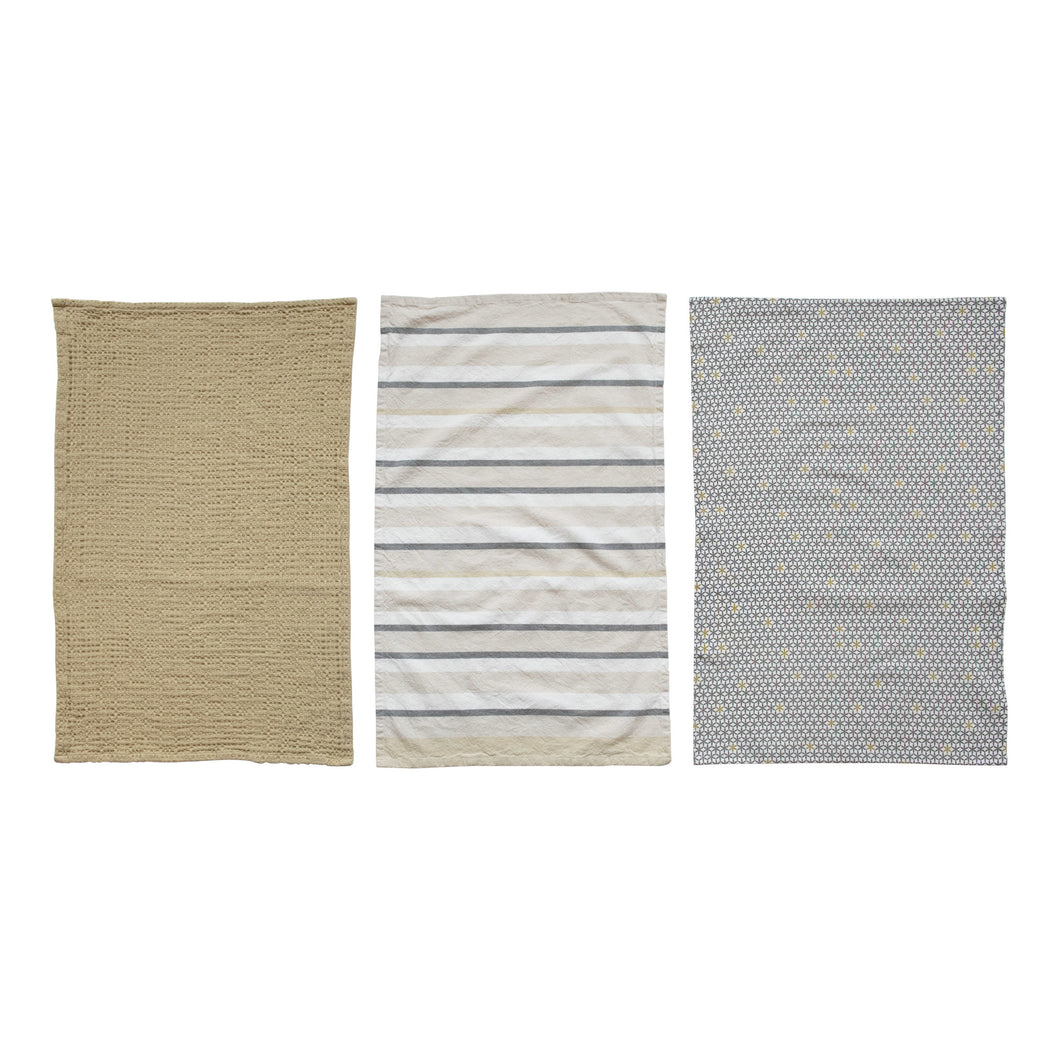 Cotton Tea Towels, gold
