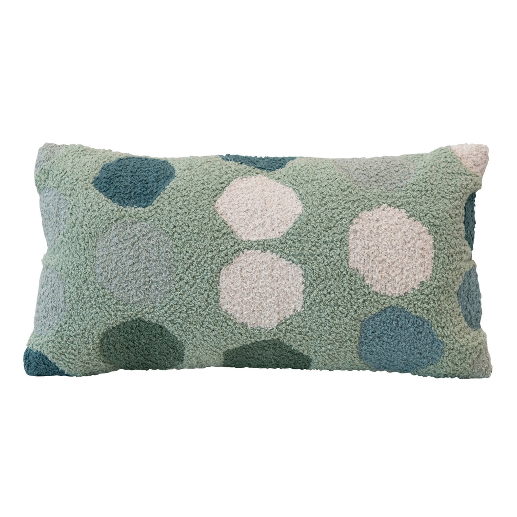 Green Dot Lumbar Pillow