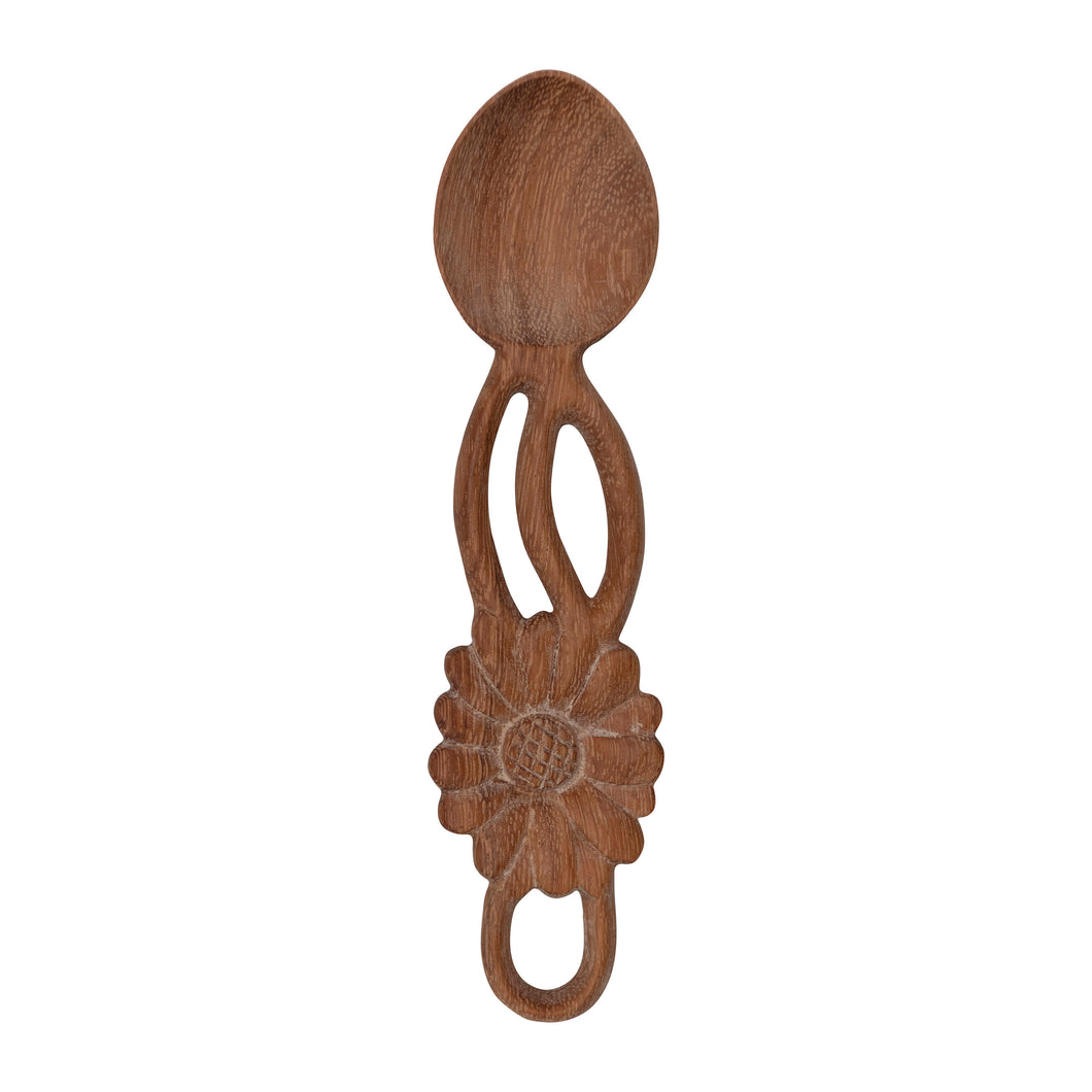 Wooden Spoon w/ Flower Handle