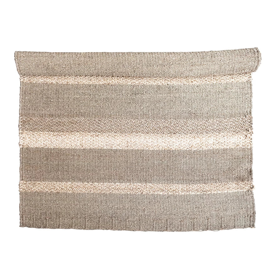 Seagrass Rug with Stripes