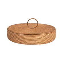 Load image into Gallery viewer, Rattan Tray w/5 Sections &amp; Lid

