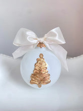 Load image into Gallery viewer, AW White Glass Ornament
