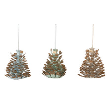 Load image into Gallery viewer, Handmade Recycled Paper Pinecone Ornament
